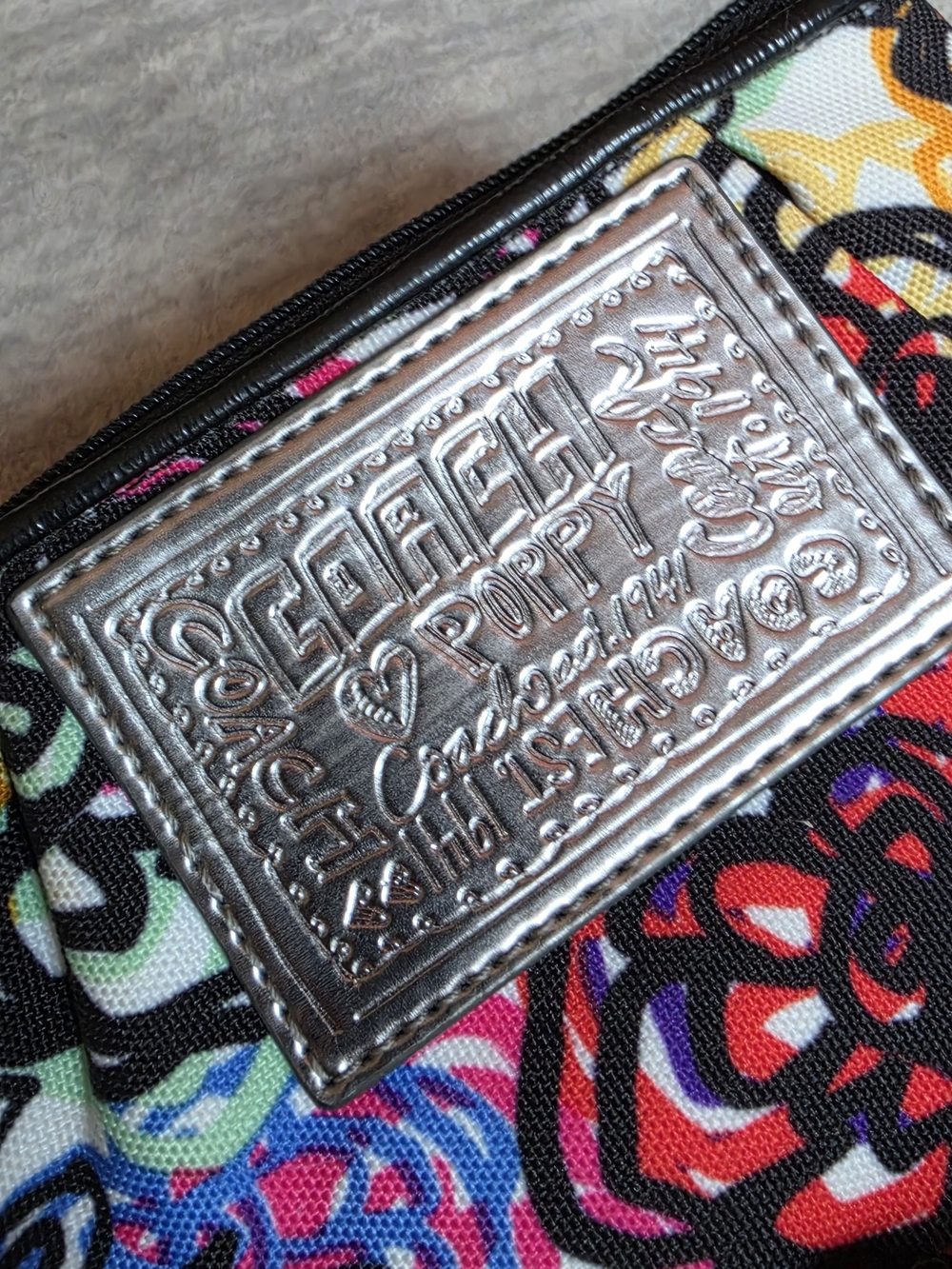 Coach Poppy Floral Graffiti Wristlet - Picture 3 of 4